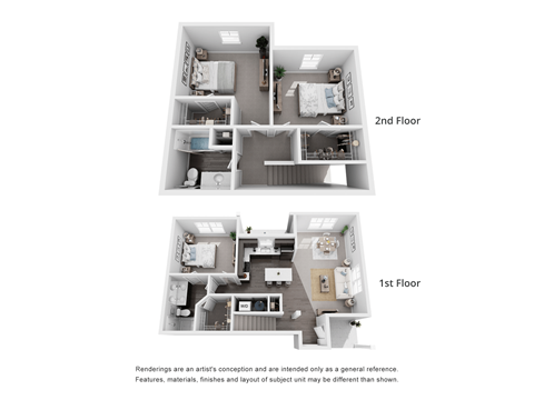 Floor plan for 3 beds, 2 baths, 1479 sqft